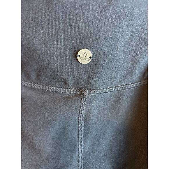 Prana Women's Striped Black Gray Leggings with Pockets Size L - Picture 5 of 7